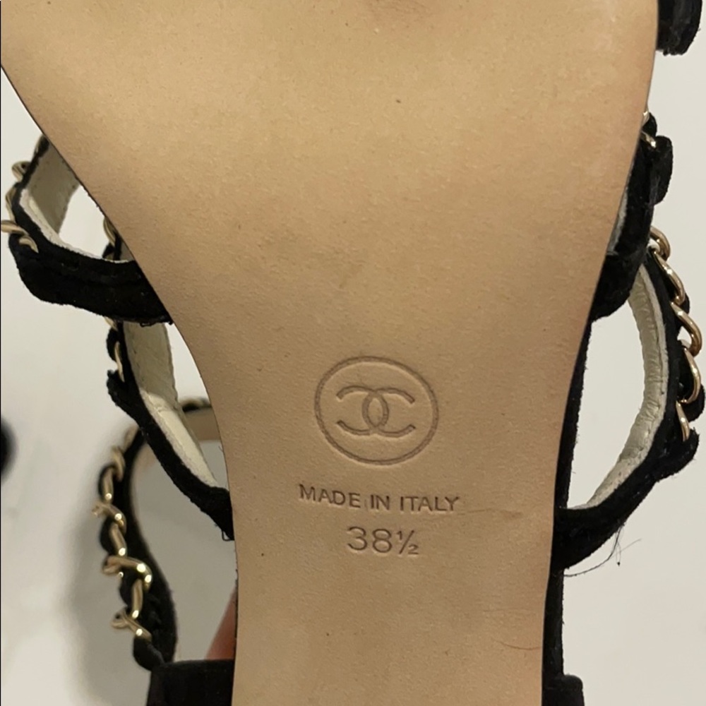 Chanel Suede Strappy Heels - Picture 6 of 7